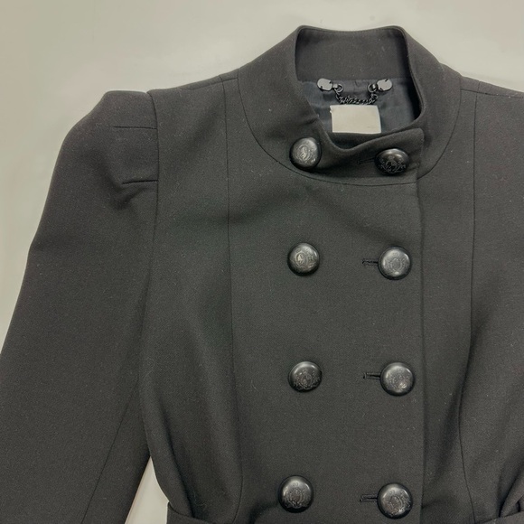 Robert Rodriguez double breasted sharp shoulder belted jacket Size 4 jersey - Picture 5 of 14